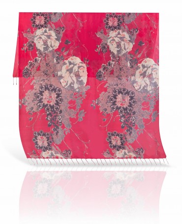 Палантин Женский S30-JEWEL.FLOWER/CORAL